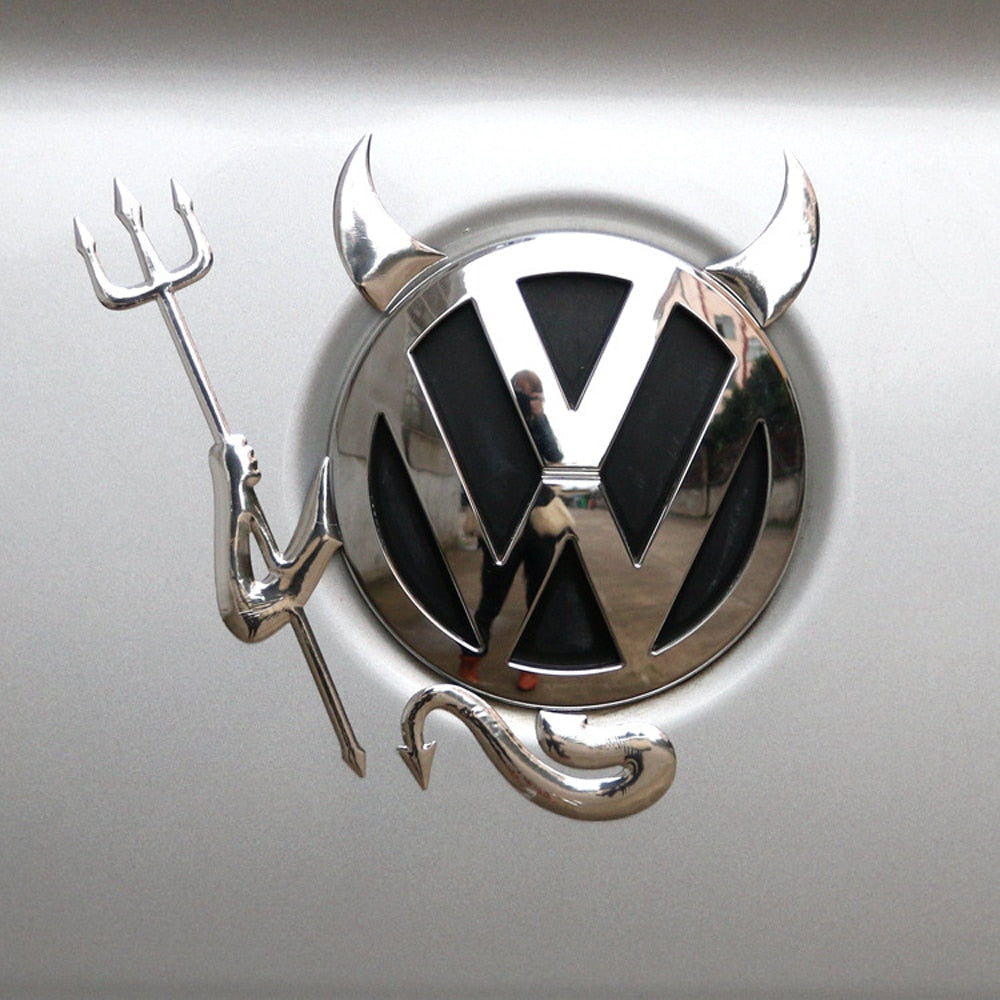 Cool 'Volkswagen | Devil' Metal Car Sticker