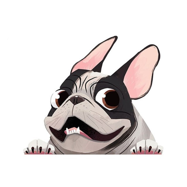 French Bulldog '5.0' Vinyl Car Peeker Sticker