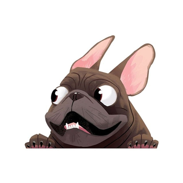 French Bulldog '7.0' Vinyl Car Peeker Sticker
