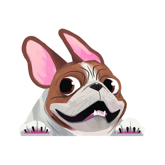 French Bulldog '6.0' Vinyl Car Peeker Sticker
