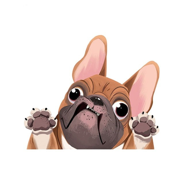 French Bulldog 'Pressed Snout | 3.0' Vinyl Car Peeker Sticker