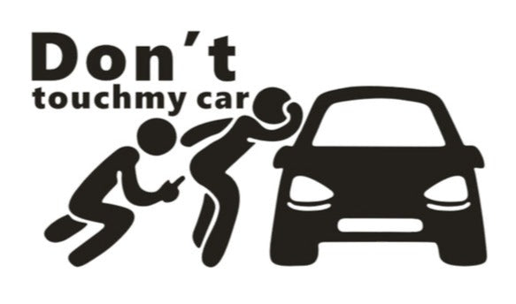 Don't Touch My Car 'Targetting Butt | Window Peeking' Vinyl Car Sticker