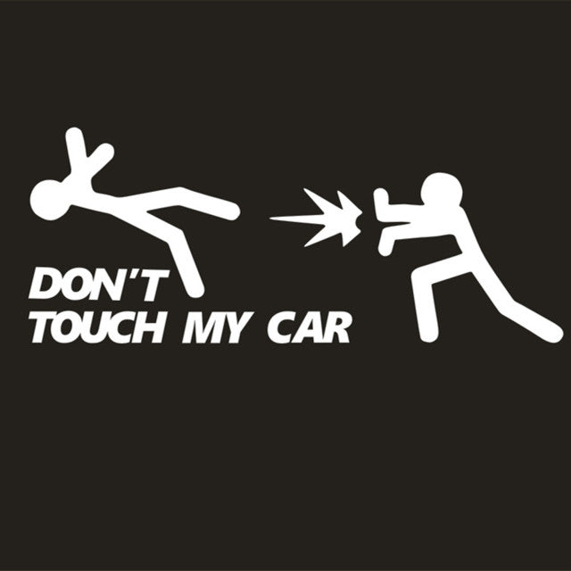 Don't Touch My Car 'Power Attack' Vinyl Car Sticker