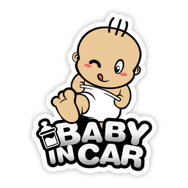 Cute Baby 'Wink | Baby In Car | 2.0' Vinyl Car Sticker