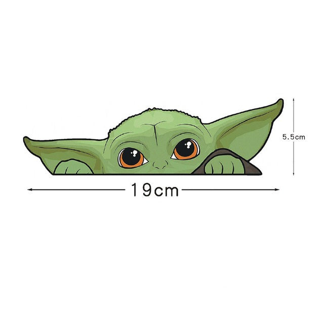 Star Wars 'Baby Yoda | Peeking | 3.0' Vinyl Car Peeker Sticker