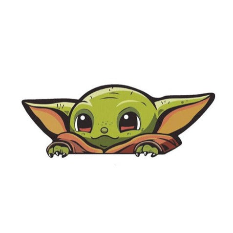 Star Wars 'Baby Yoda | Clinging' Vinyl Car Peeker Sticker