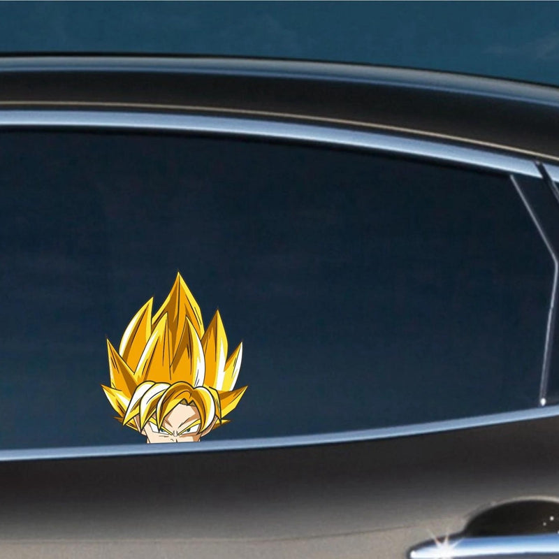 Dragon Ball Z 'Goku Super Saiyan | Blonde Hair' Vinyl Car Peeker Sticker