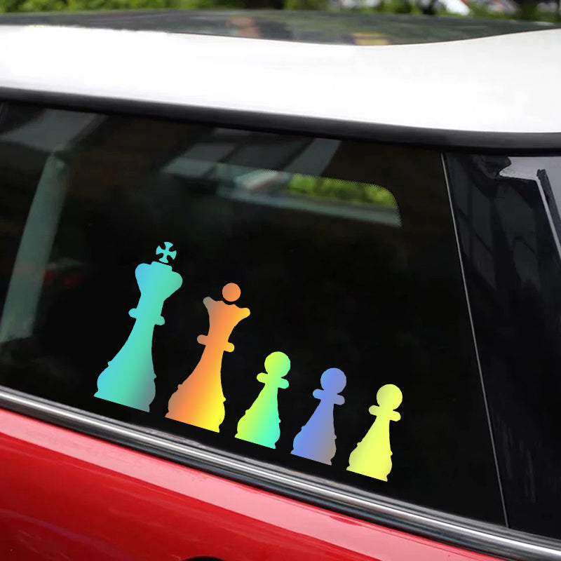 Cool 'Chess Pieces | Laser' Vinyl Car Sticker