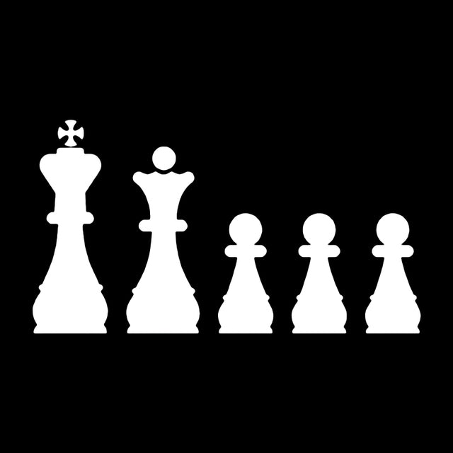 Cool 'Chess Pieces | White' Vinyl Car Sticker