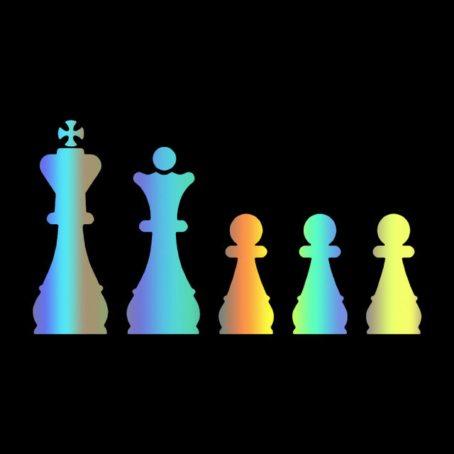 Cool 'Chess Pieces | Laser' Vinyl Car Sticker