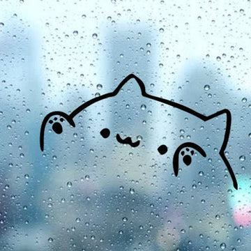 Cute 'Cat Peeking' Vinyl Car Peeker Sticker