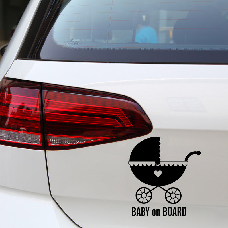 Cute 'Baby On Board | Baby Carriage | 1.0' Vinyl Car Sticker