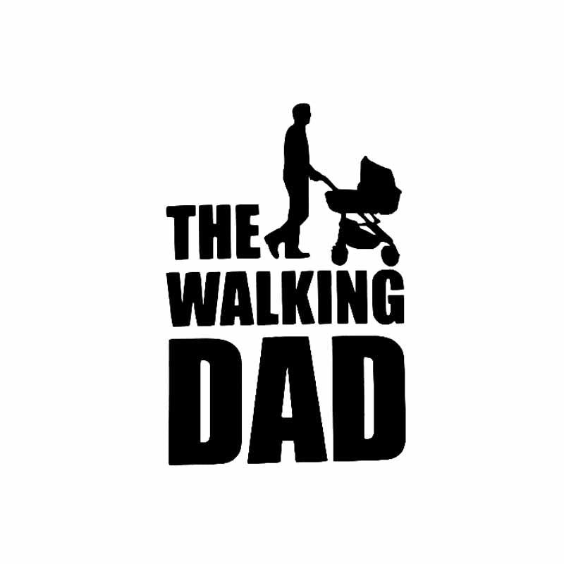 The Walking Dad 'Pushing A Baby Stroller' Vinyl Car Sticker