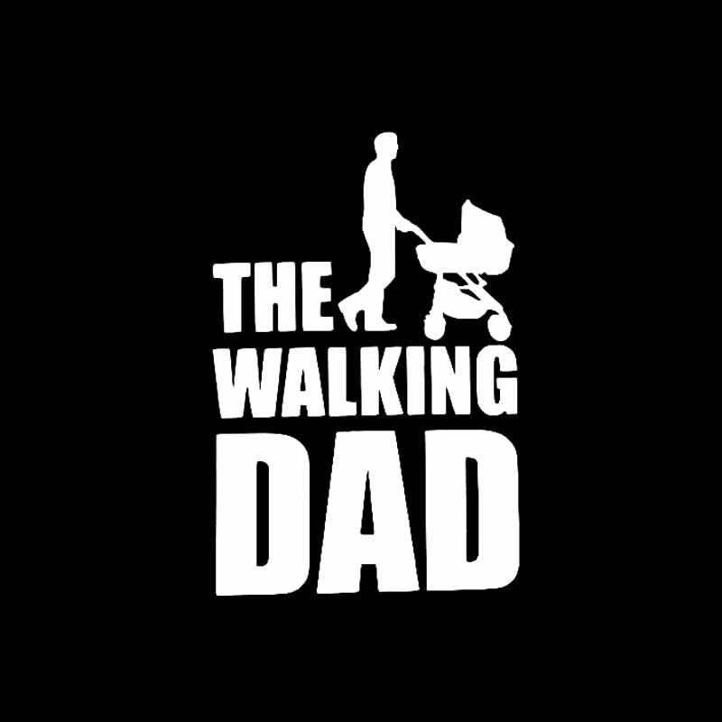 The Walking Dad 'Pushing A Baby Stroller' Vinyl Car Sticker