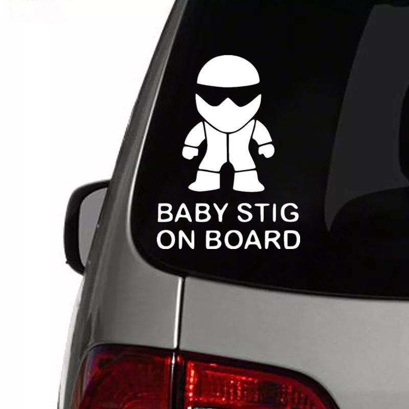 Baby Stig On Board 'Racing Suit' Vinyl Car Sticker