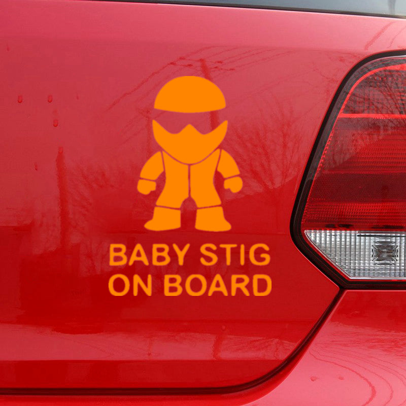 Baby Stig On Board 'Racing Suit' Vinyl Car Sticker