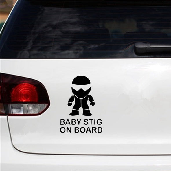 Baby Stig On Board 'Racing Suit' Vinyl Car Sticker