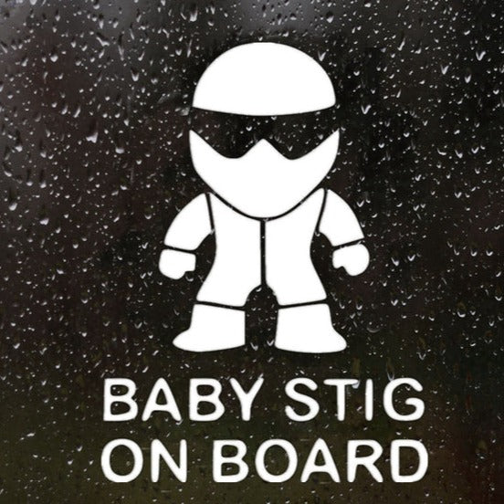 Baby Stig On Board 'Racing Suit' Vinyl Car Sticker