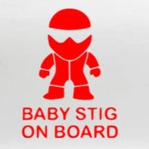 Baby Stig On Board 'Racing Suit' Vinyl Car Sticker