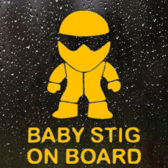 Baby Stig On Board 'Racing Suit' Vinyl Car Sticker