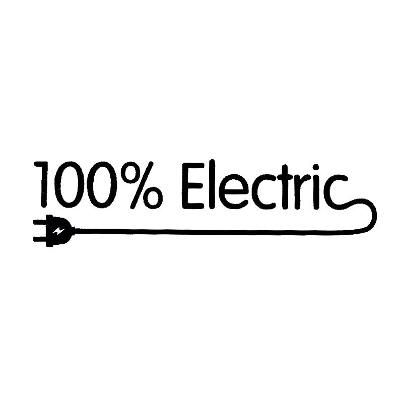 Funny '100% Electric' Vinyl Car Sticker