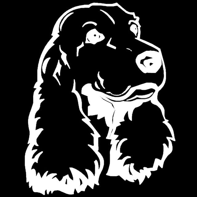 Cocker Spaniel Dog 'Looking Up' Vinyl Car Sticker