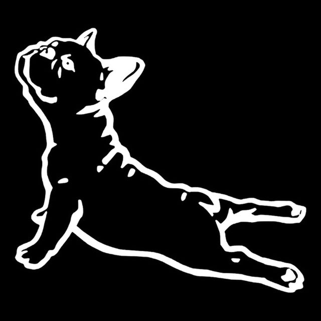 French Bulldog 'Stretching' Vinyl Car Sticker
