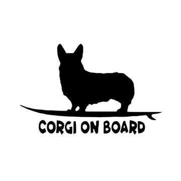 Corgi 'Corgi On Board | Standing' Vinyl Car Sticker
