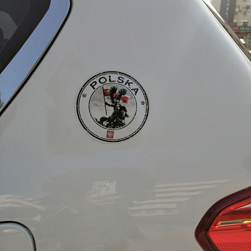 Flag of Poland 'Winged Hussar | Polska Seal' Vinyl Car Sticker