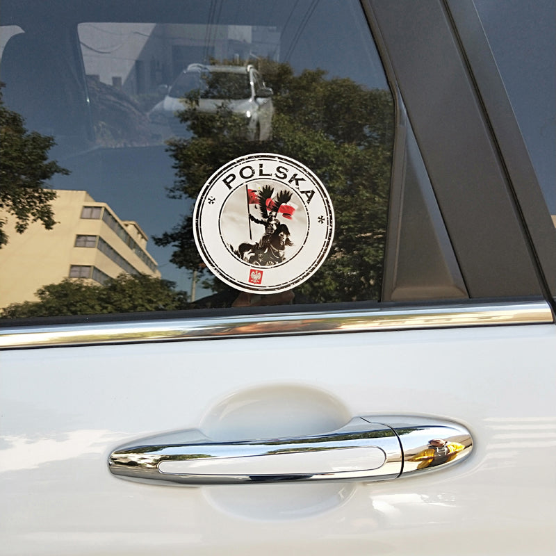 Flag of Poland 'Winged Hussar | Polska Seal' Vinyl Car Sticker