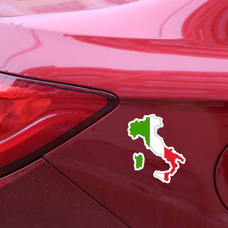 Flag of Italy 'Map' Vinyl Car Sticker