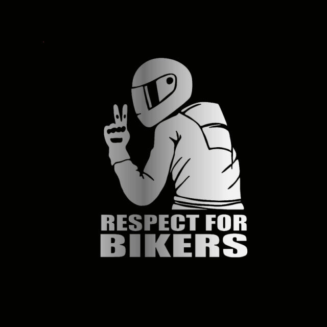 Cool 'Respect for Bikers' Vinyl Car Sticker