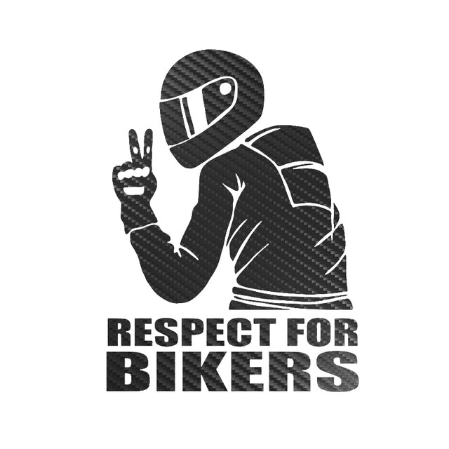 Cool 'Respect for Bikers' Vinyl Car Sticker
