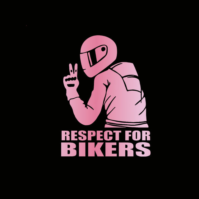 Cool 'Respect for Bikers' Vinyl Car Sticker