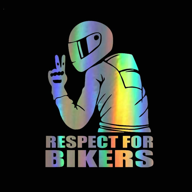 Cool 'Respect for Bikers' Vinyl Car Sticker