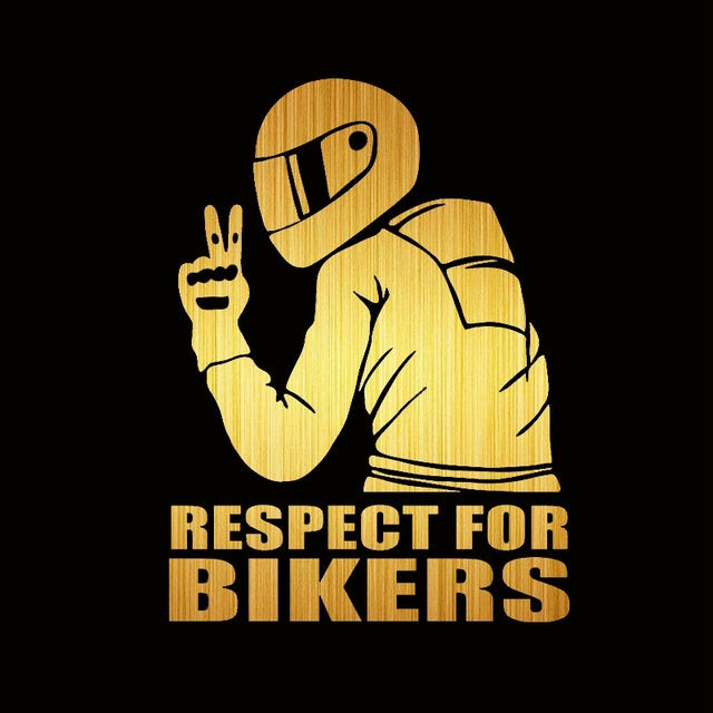 Cool 'Respect for Bikers' Vinyl Car Sticker