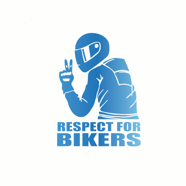 Cool 'Respect for Bikers' Vinyl Car Sticker