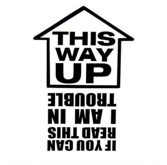 Arrow Sign 'This Way Up' Vinyl Car Sticker