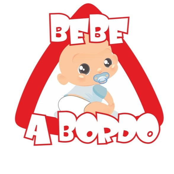 Bebe A Bordo 'Pacifier | Triangle Warning Sign' Vinyl Car Sticker