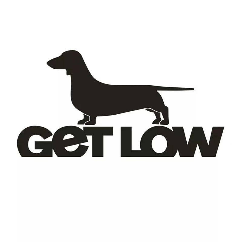 Dachshund 'Get Low'  Vinyl Car Sticker