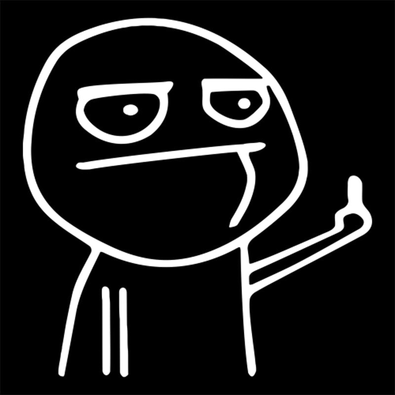 Funny 'Cartoon | F**k You' Vinyl Car Sticker