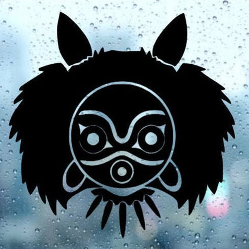 Princess Mononoke 'San's Mask' Vinyl Car Peeker Sticker