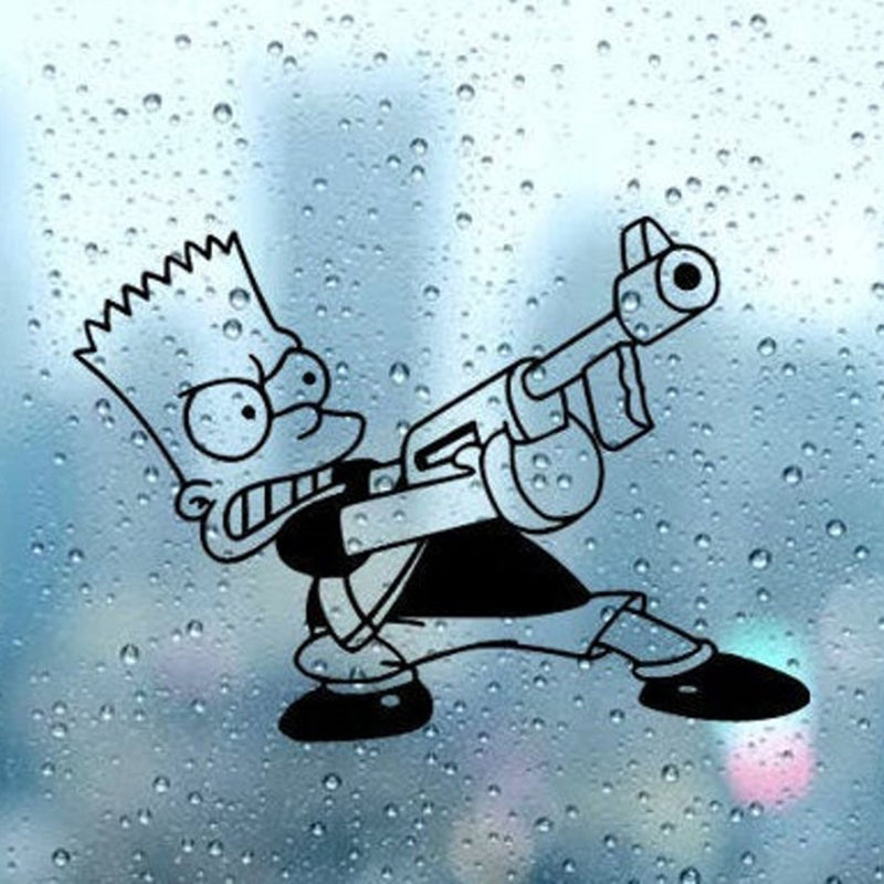 The Simpsons 'Bart | Holding Gun' Vinyl Car Sticker