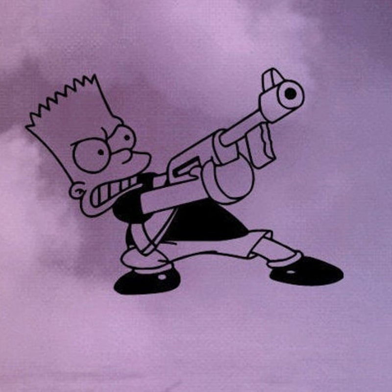The Simpsons 'Bart | Holding Gun' Vinyl Car Sticker