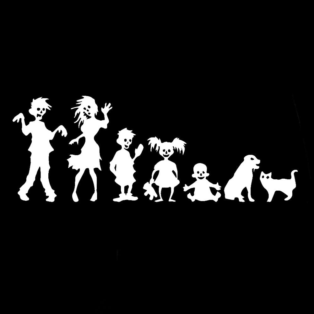 Halloween 'Zombie Family | Portrait' Vinyl Car Sticker
