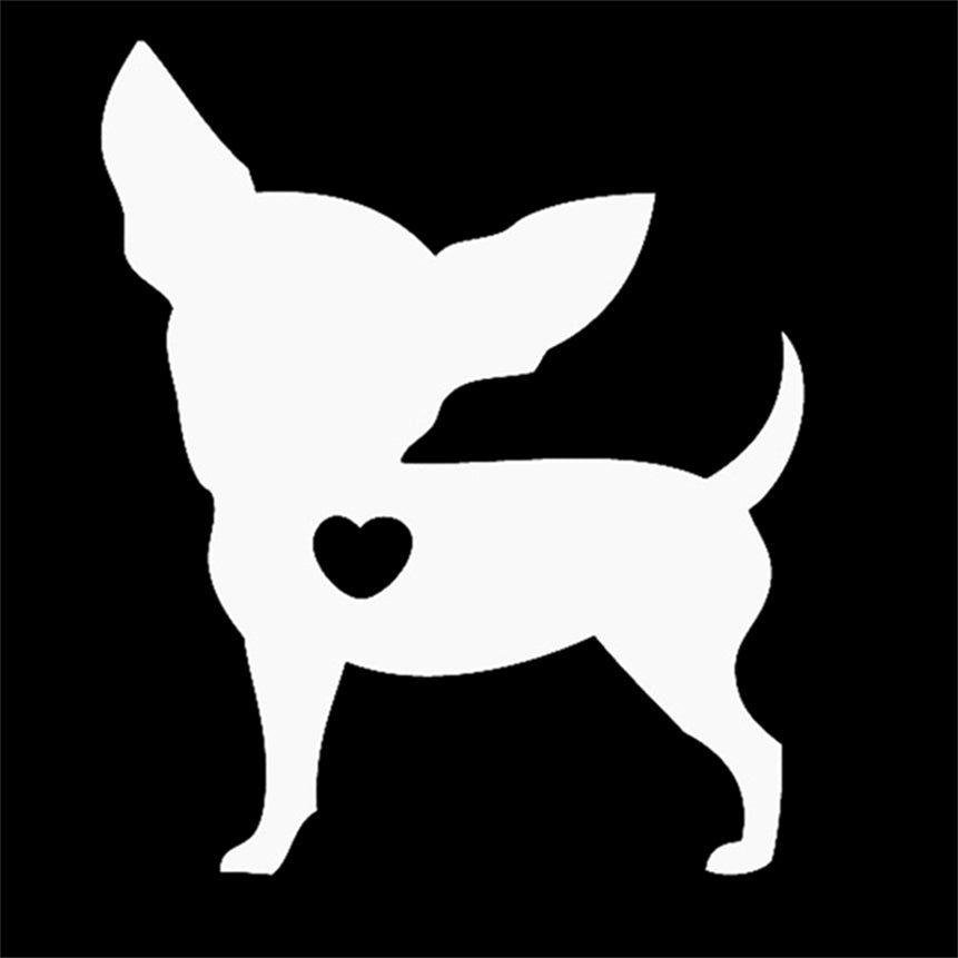 'I Love My Chihuahua Dog' Vinyl Car Sticker