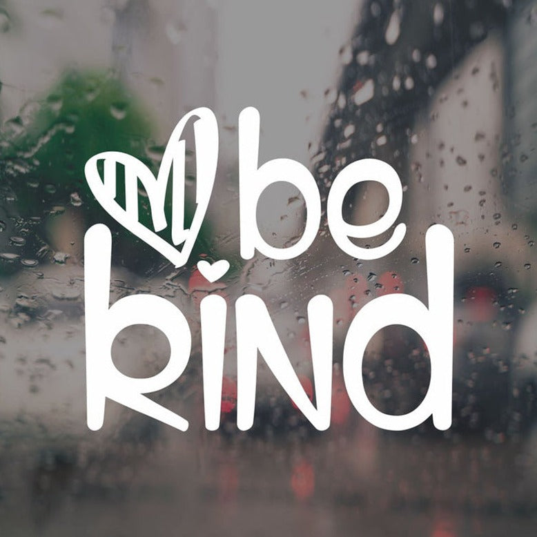 Cute 'Be Kind | Heart' Vinyl Car Sticker
