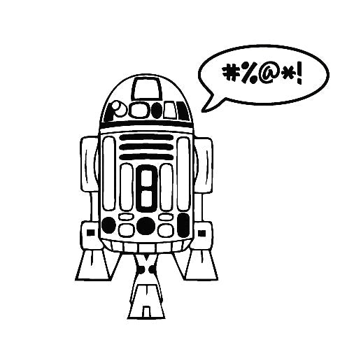 Star Wars 'R2-D2 | Speech Bubble' Vinyl Car Sticker