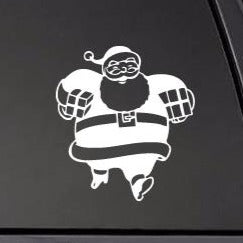 Santa Claus 'Delivering Christmas Presents' Vinyl Car Sticker