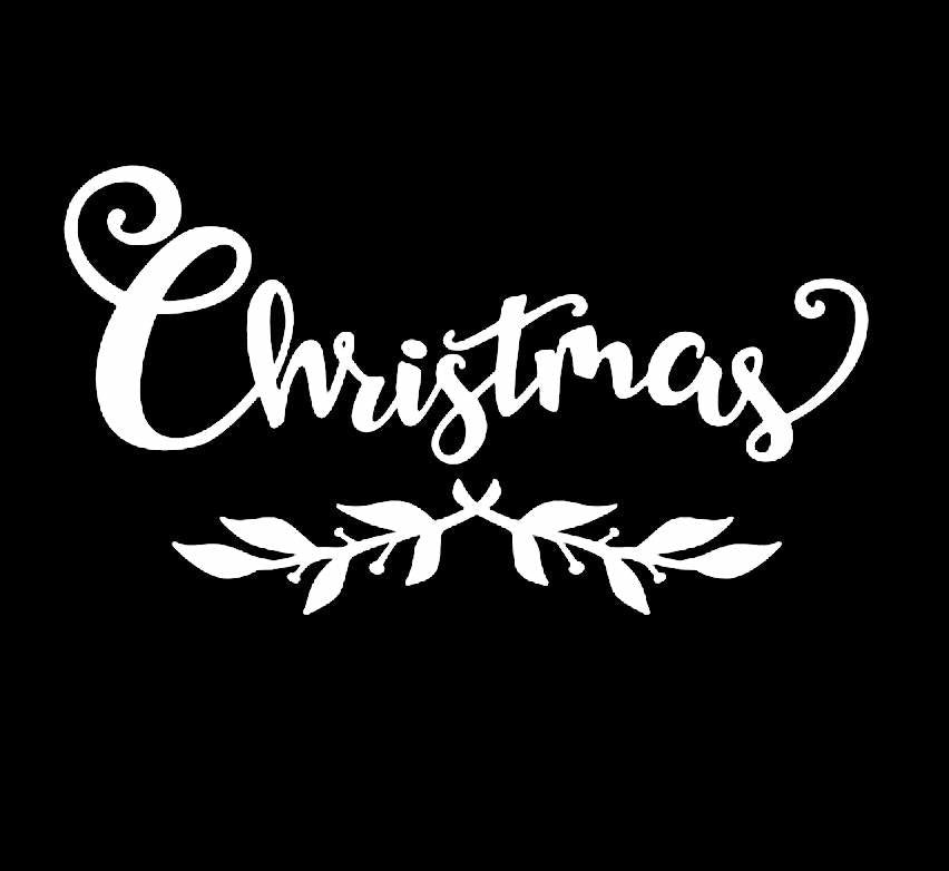 Cool 'Christmas Word' Vinyl Car Sticker
